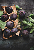 Fresh figs on a dark background
