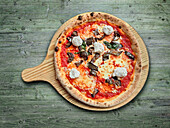 Pizza with eggplant and ricotta