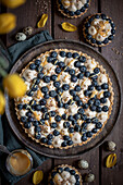 Eggnog blueberry tart