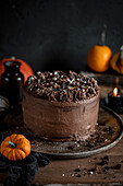 Pumpkin chocolate tart
