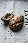 Rye-spelt-millet bread with seeds