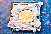 Paneer in a muslin cloth