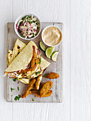Tacos with fish fingers