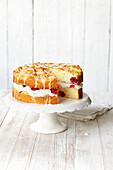 Delicious lemon raspberry sandwich cake