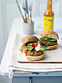 Sweet potato quinoa burger with avocado