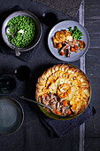 Baked stew with lamb and dauphinoise topping