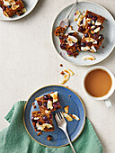 Blueberry coconut blondies