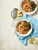 Risotto with butternut squash and roasted garlic