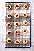 Almond and raspberry thumbprint cookies