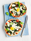 Veggie-Pizza mit Ei