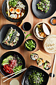 Various Japanese dishes