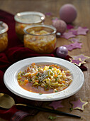 Italian savoy cabbage soup for Christmas