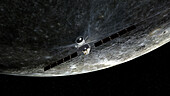 BepiColombo Mercury flyby, illustration