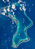 Diego Garcia, composite ISS image