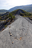 Marly limestone in Albian blue marls of Sisteron, France