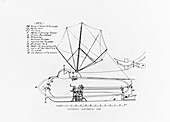 Drawing of the Nautilus submarine, 1798