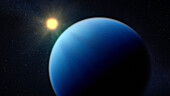 Exoplanet TOI-421b, conceptual illustration