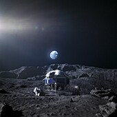 European Large Logistic Lander on the Moon, illustration