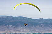 Paraglider over the Sevier Valley central, Utah, USA