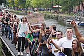 Unmute Us demonstration In Amsterdam, Netherlands