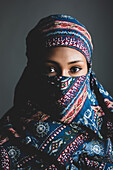 Young woman wearing a niqab