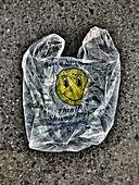 Discarded plastic bag