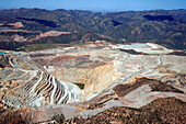 Pinto Valley Copper Mine, Arizona, USA, aerial photograph