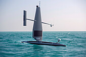 Unmanned surface vehicle sailing in the Arabian Gulf