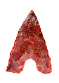 Neolithic winged arrow head in carved stone