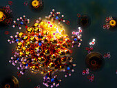 Nanoparticle catalyst for oxidation reaction, illustration