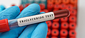 Triglyceride blood test, conceptual image