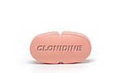 Clonidine pill, conceptual image