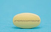 Hydrocortisone pill, conceptual image