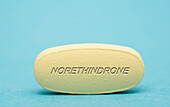 Norethindrone pill, conceptual image