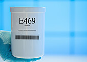 Container of the food additive E469