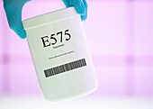 Container of the food additive E575