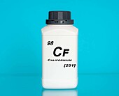 Container of the chemical element californium