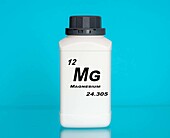 Container of the chemical element magnesium