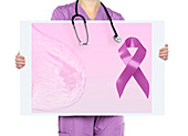Breast cancer awareness, conceptual image