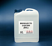Canister of biomass to liquids biofuel