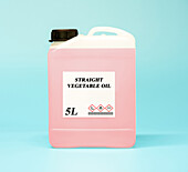 Canister of straight vegetable oil