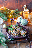 Pilz-Tartelettes zu Weihnachten