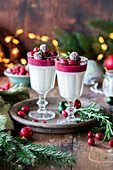 Cranberry Panna Cotta