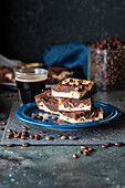 Coffee brownie cheesecake squares
