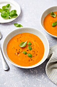 Herb-spiced tomato soup (Italy)