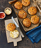 Buttermilk scones with cheddar cheese