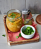 Oriental lentil stew for vegans