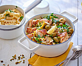 Turkey fricassee with green olives