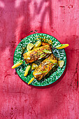Spicy grilled corn with miso lime butter