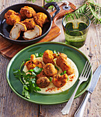 Fried cauliflower and mushrooms